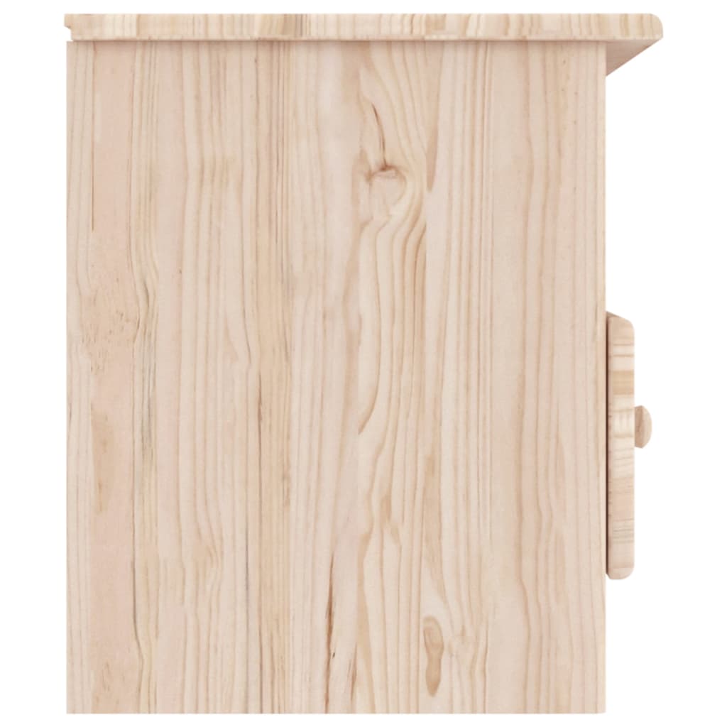 Mueble De Tv Con Cajones Alta Madera Maciza Pino 100X35X41 Cm