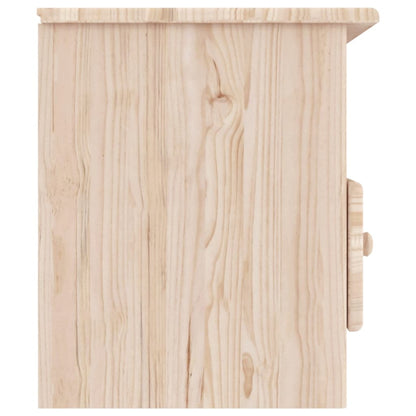Mueble De Tv Con Cajones Alta Madera Maciza Pino 100X35X41 Cm