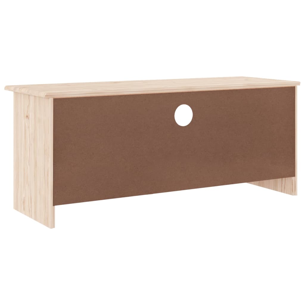 Mueble De Tv Con Cajones Alta Madera Maciza Pino 100X35X41 Cm