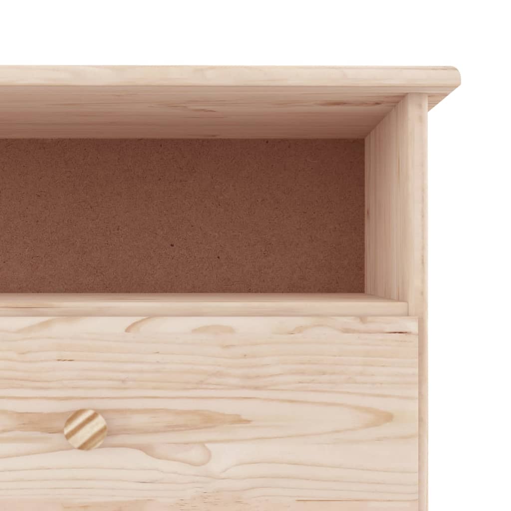 Mueble De Tv Con Cajones Alta Madera Maciza Pino 100X35X41 Cm