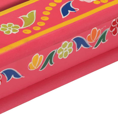 Mesa De Centro Madera Maciza De Mango Pintada A Mano