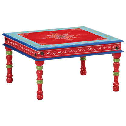 Mesa De Centro Madera Maciza De Mango Pintada A Mano
