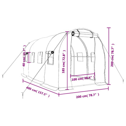Invernadero Con Estructura De Acero 8 M²