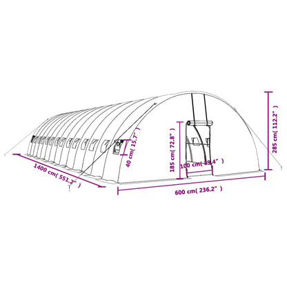 Invernadero Con Estructura De Acero 84 M² 14X6X2,85 M