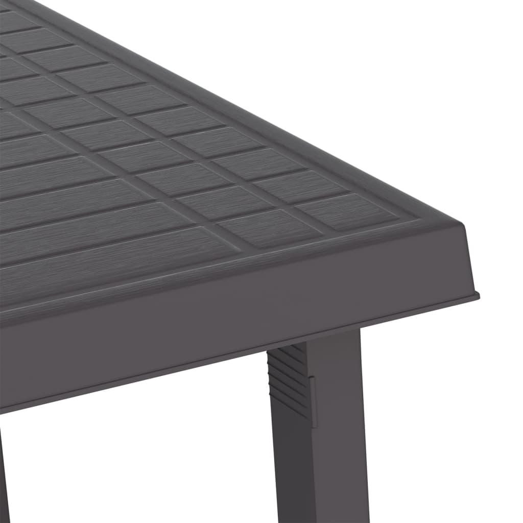 Mesa De Camping Aspecto De Madera Pp Gris 79X56X64 Cm