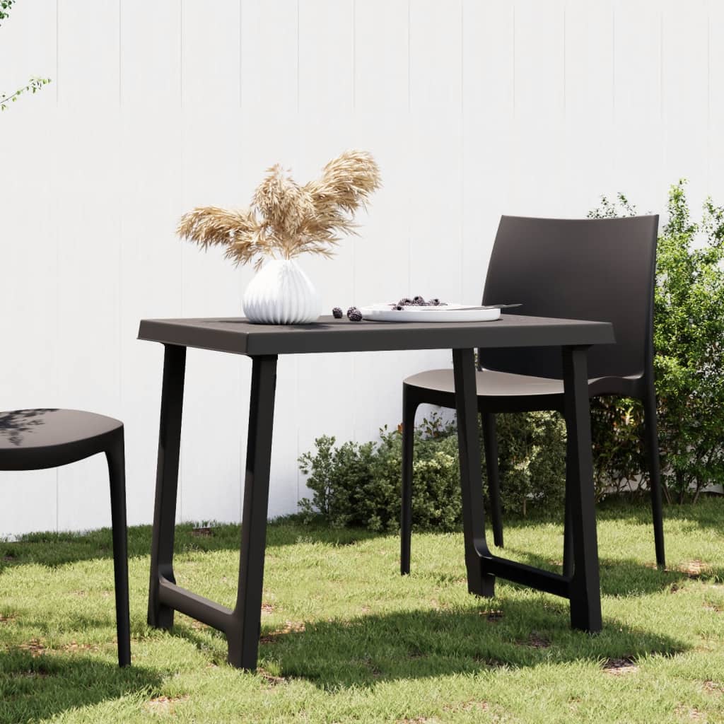 Mesa De Camping Aspecto De Madera Pp Gris 79X56X64 Cm