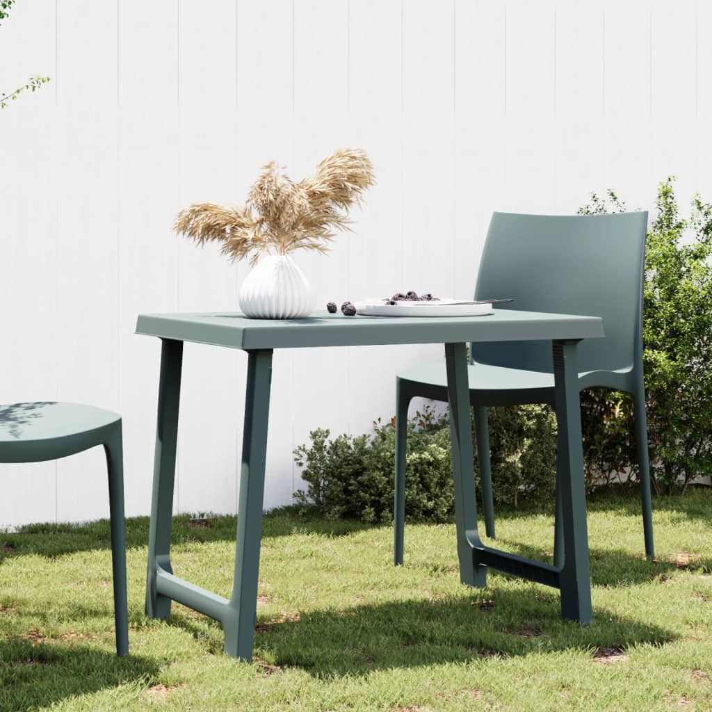 Mesa De Camping Aspecto De Madera Pp Gris 79X56X64 Cm