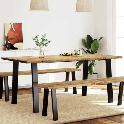 Mesa De Comedor Madera Maciza De Acacia 200X90X75 Cm