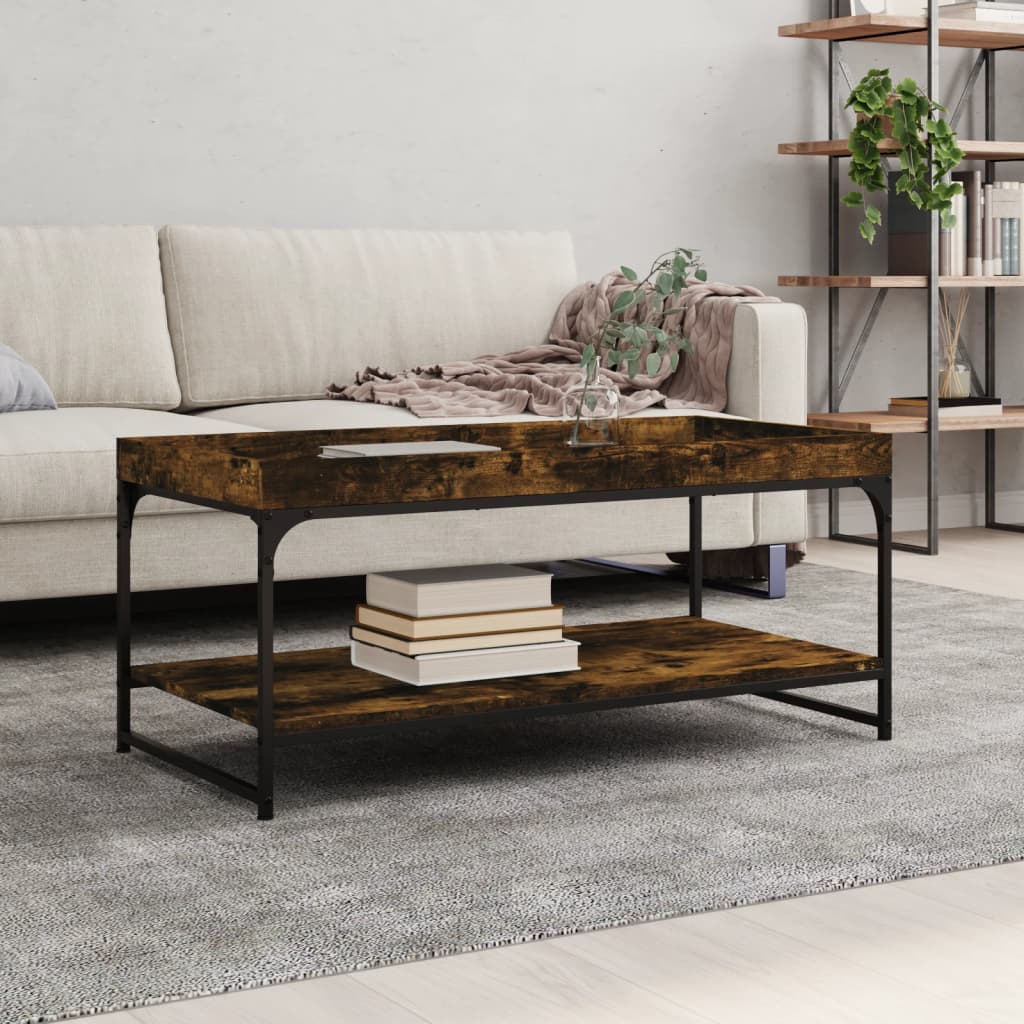 Mesa De Centro Madera Ingeniería Roble Marrón 49,5X49,5X45 Cm