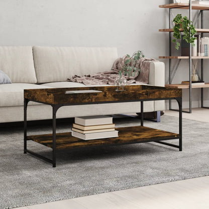 Mesa De Centro Madera Ingeniería Roble Marrón 49,5X49,5X45 Cm