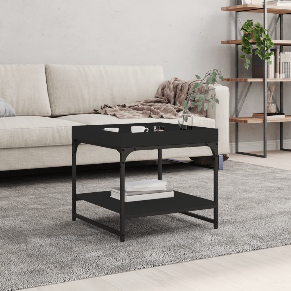 Mesa De Centro Madera Ingeniería Roble Marrón 49,5X49,5X45 Cm