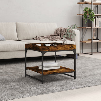 Mesa De Centro Madera Ingeniería Roble Marrón 49,5X49,5X45 Cm