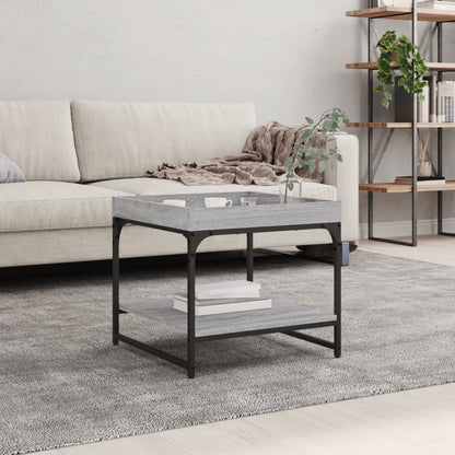 Mesa De Centro Madera Ingeniería Roble Marrón 49,5X49,5X45 Cm