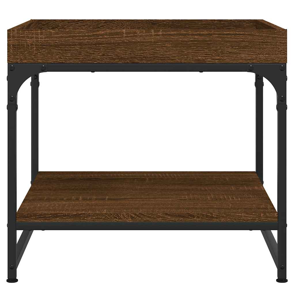 Mesa De Centro Madera Ingeniería Roble Marrón 49,5X49,5X45 Cm