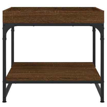 Mesa De Centro Madera Ingeniería Roble Marrón 49,5X49,5X45 Cm