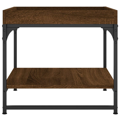 Mesa De Centro Madera Ingeniería Roble Marrón 49,5X49,5X45 Cm