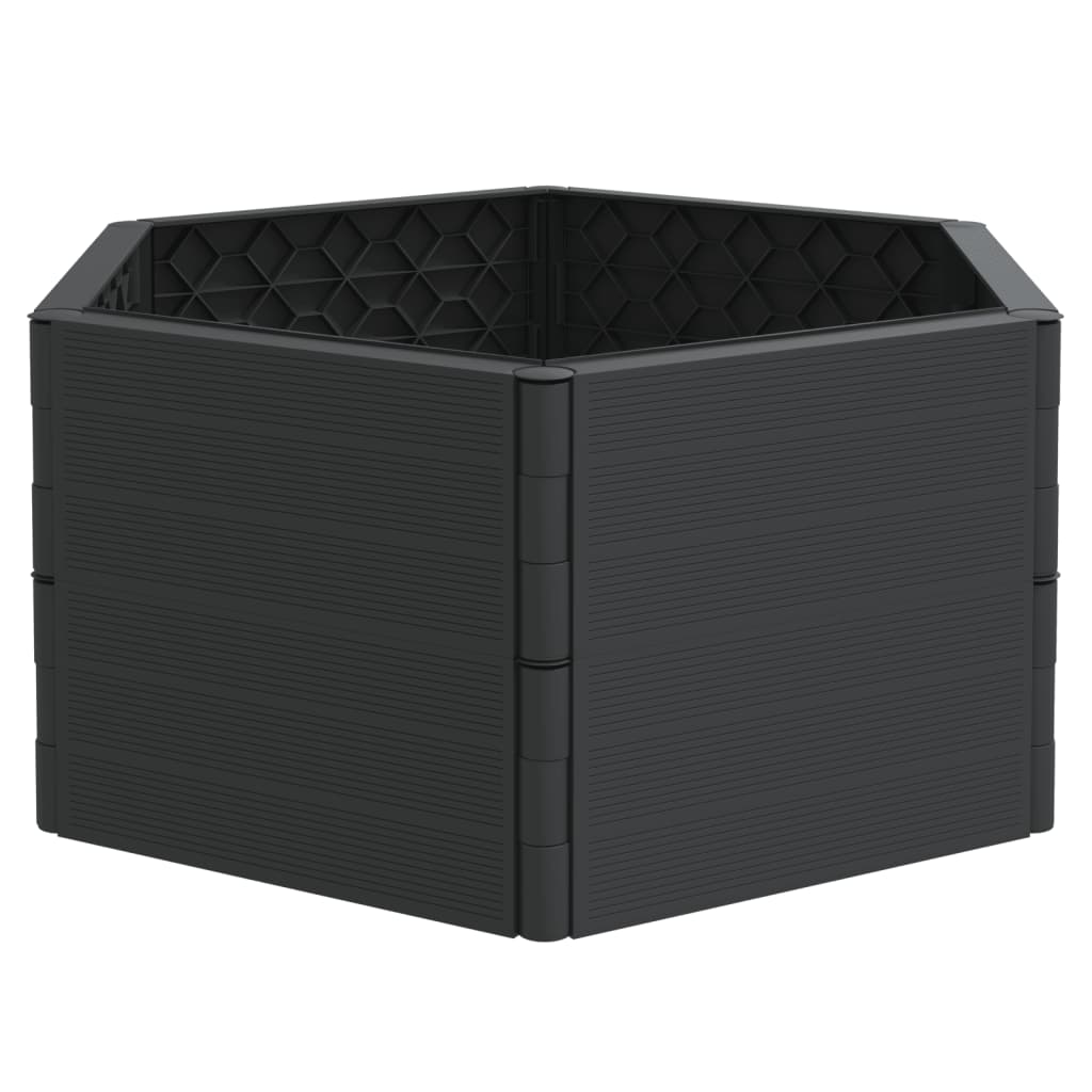 Jardineras 2 Uds Pp Gris Antracita
