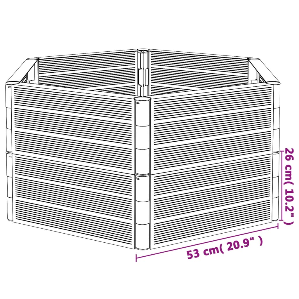 Jardineras 2 Uds Pp Gris Antracita