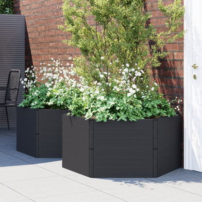 Jardineras 2 Uds Pp Gris Antracita