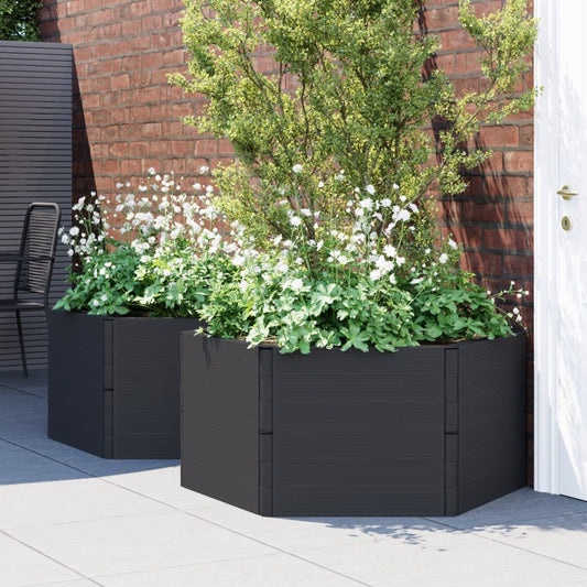 Jardineras 2 Uds Pp Gris Antracita