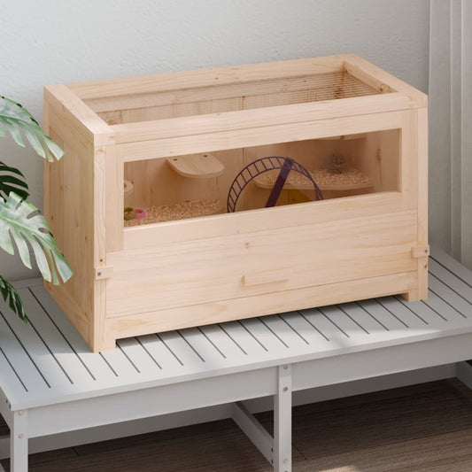 Jaula Para Hámster Madera Maciza Abeto 60X30X35 Cm