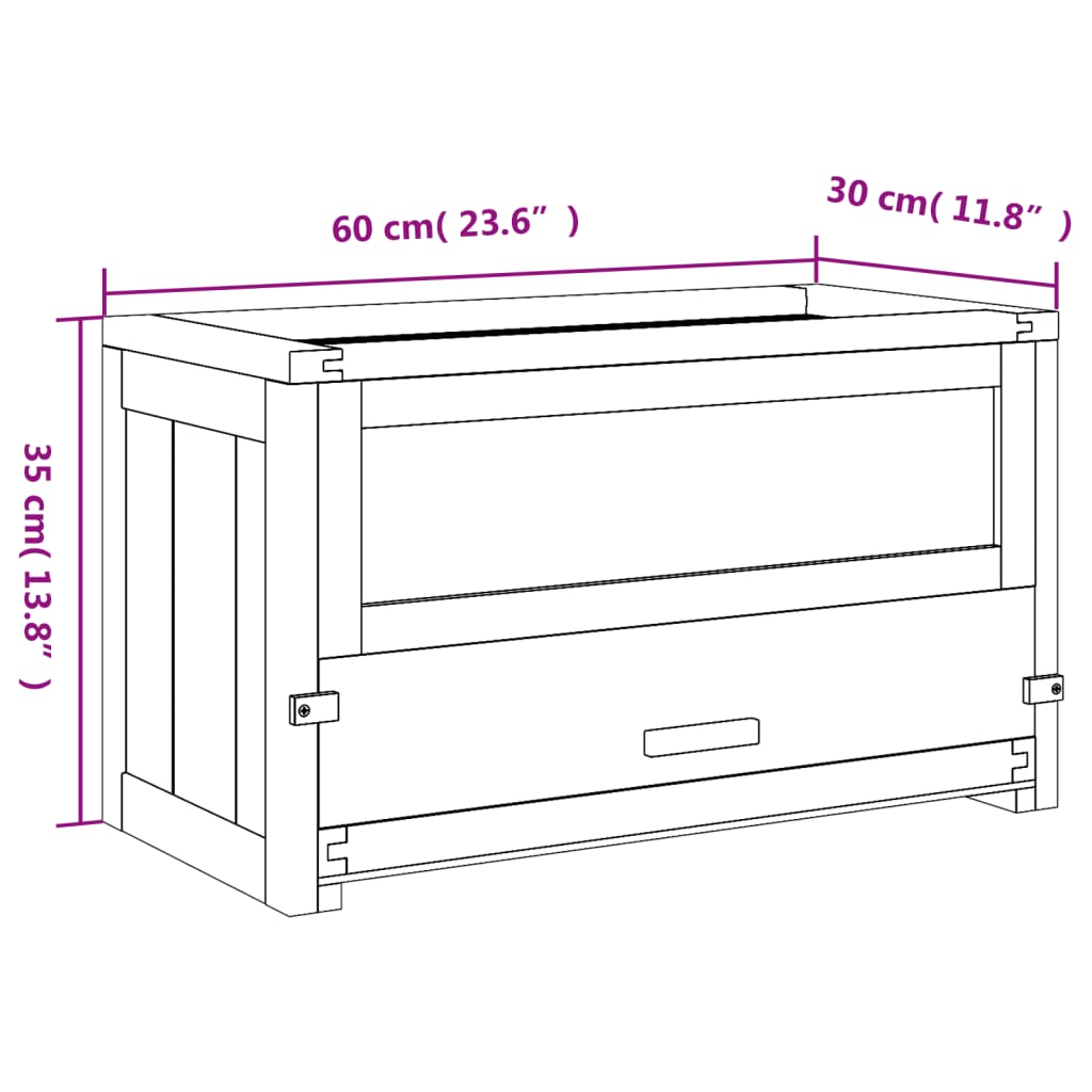 Jaula Para Hámster Madera Maciza Abeto 60X30X35 Cm