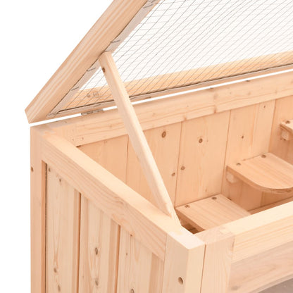 Jaula Para Hámster Madera Maciza Abeto 60X35,5X42 Cm