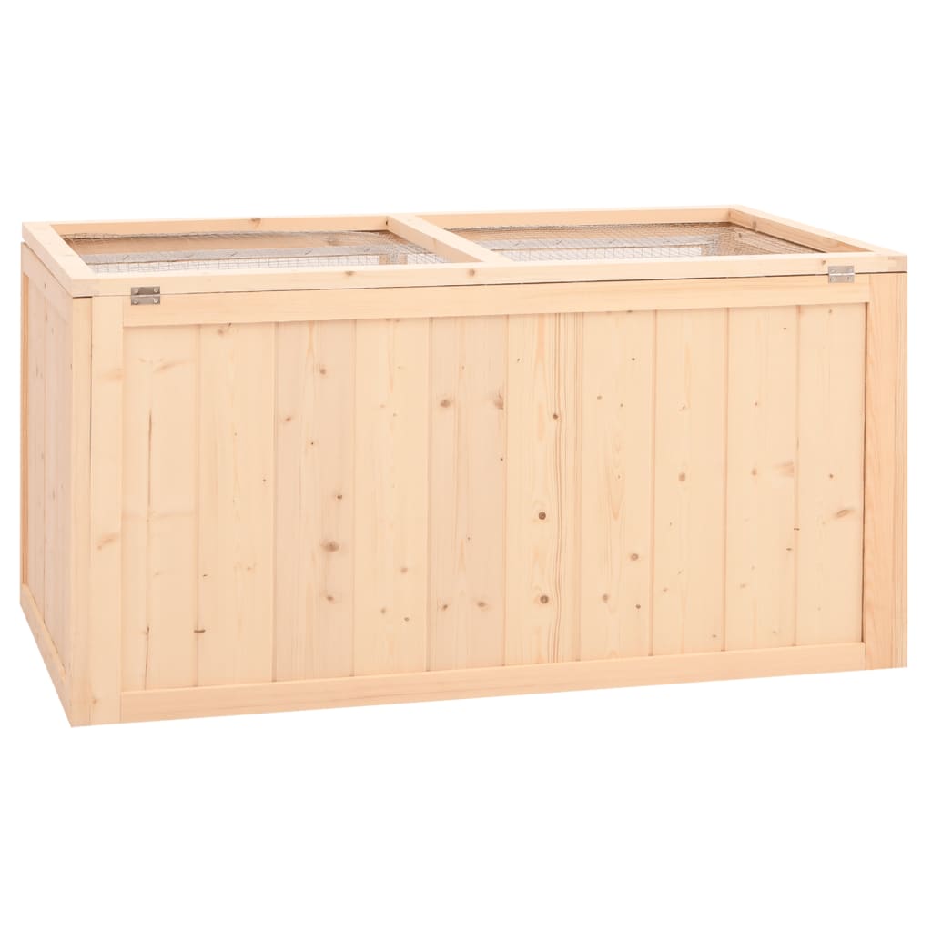 Jaula Para Hámster 89,5X45X45 Cm De Madera Maciza De Abeto