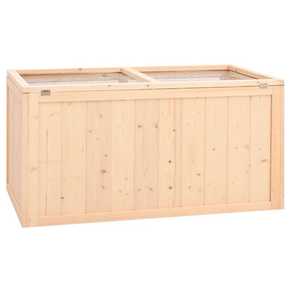 Jaula Para Hámster 89,5X45X45 Cm De Madera Maciza De Abeto