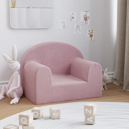 Sofá Infantil De 2 Plazas De Felpa Suave Color