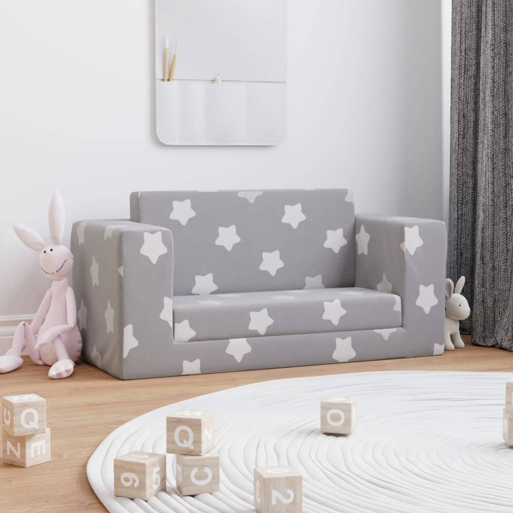 Cama Infantil Felpa Suave Gris