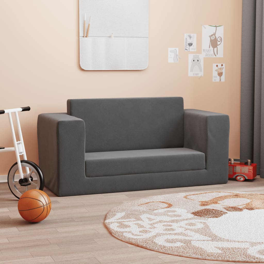 Cama Infantil Felpa Suave Gris