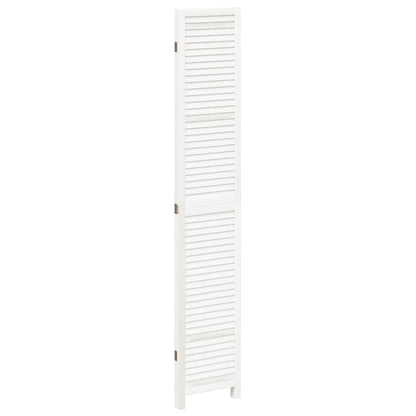 Biombo Separador De 3 Paneles Madera Maciza Paulownia Blanco