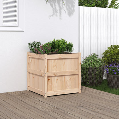 Jardineras De Exterior 2 Uds Madera Maciza De Pino Marrón Cera