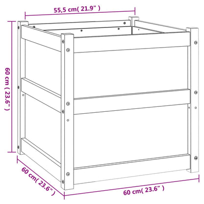 Jardineras De Exterior 2 Uds Madera Maciza De Pino Marrón Cera