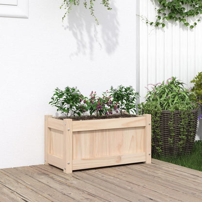 Jardineras De Exterior 2 Uds Madera Maciza De Pino Cera