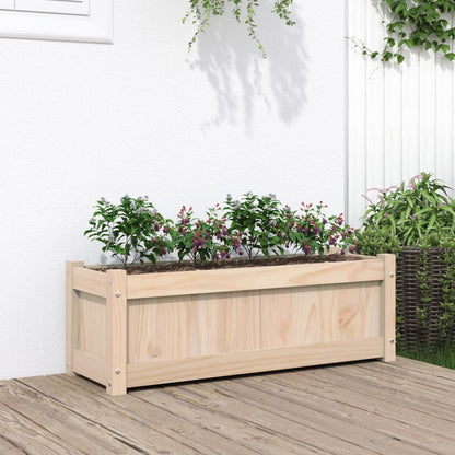 Jardineras De Exterior 2 Unidades Madera Maciza De Pino