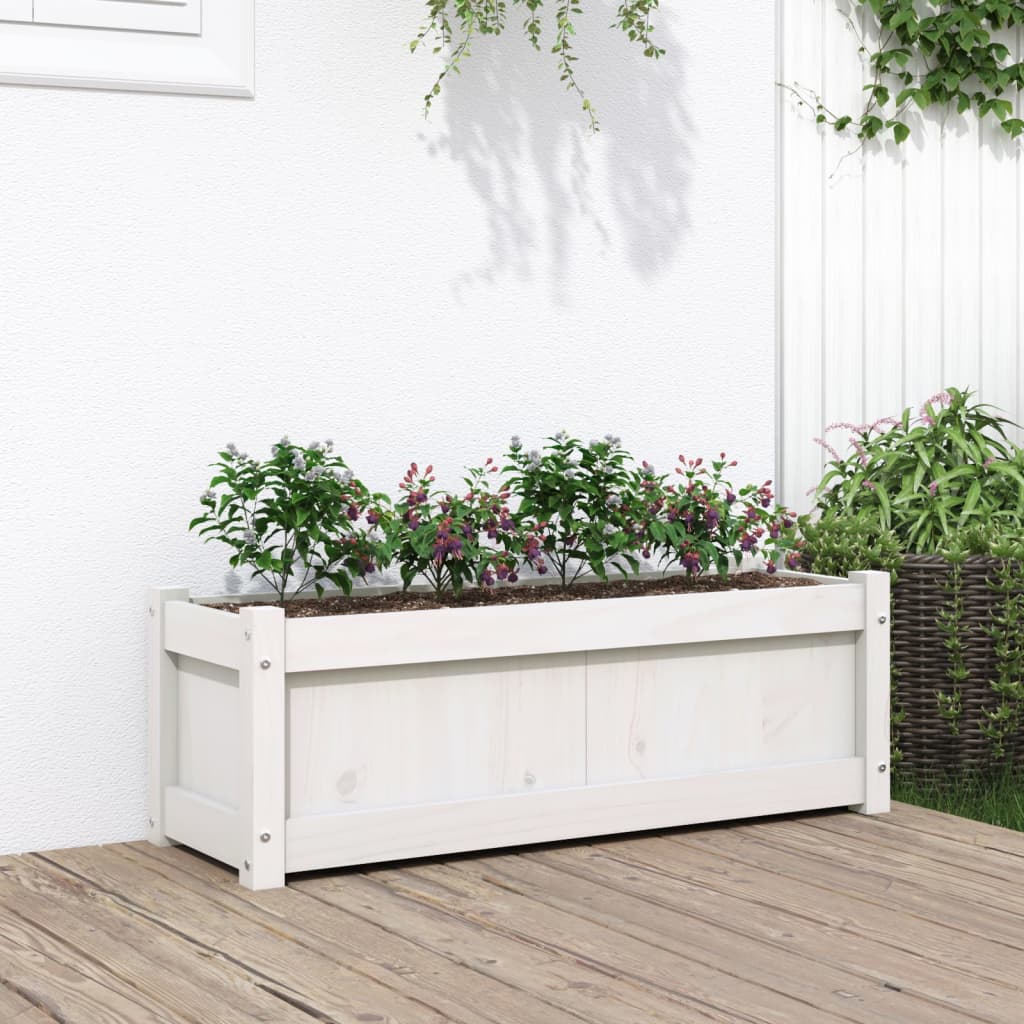 Jardineras De Exterior 2 Unidades Madera Maciza De Pino