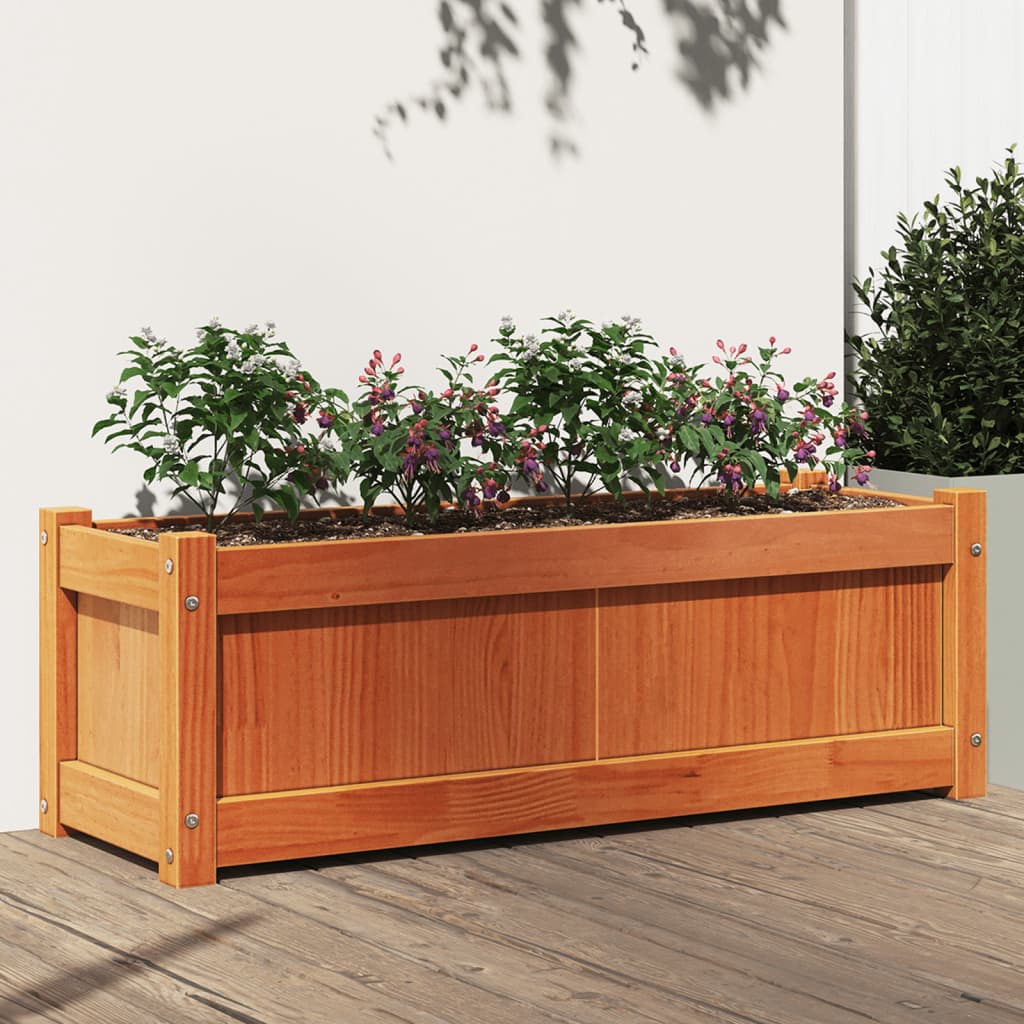 Jardineras De Exterior 2 Unidades Madera Maciza De Pino