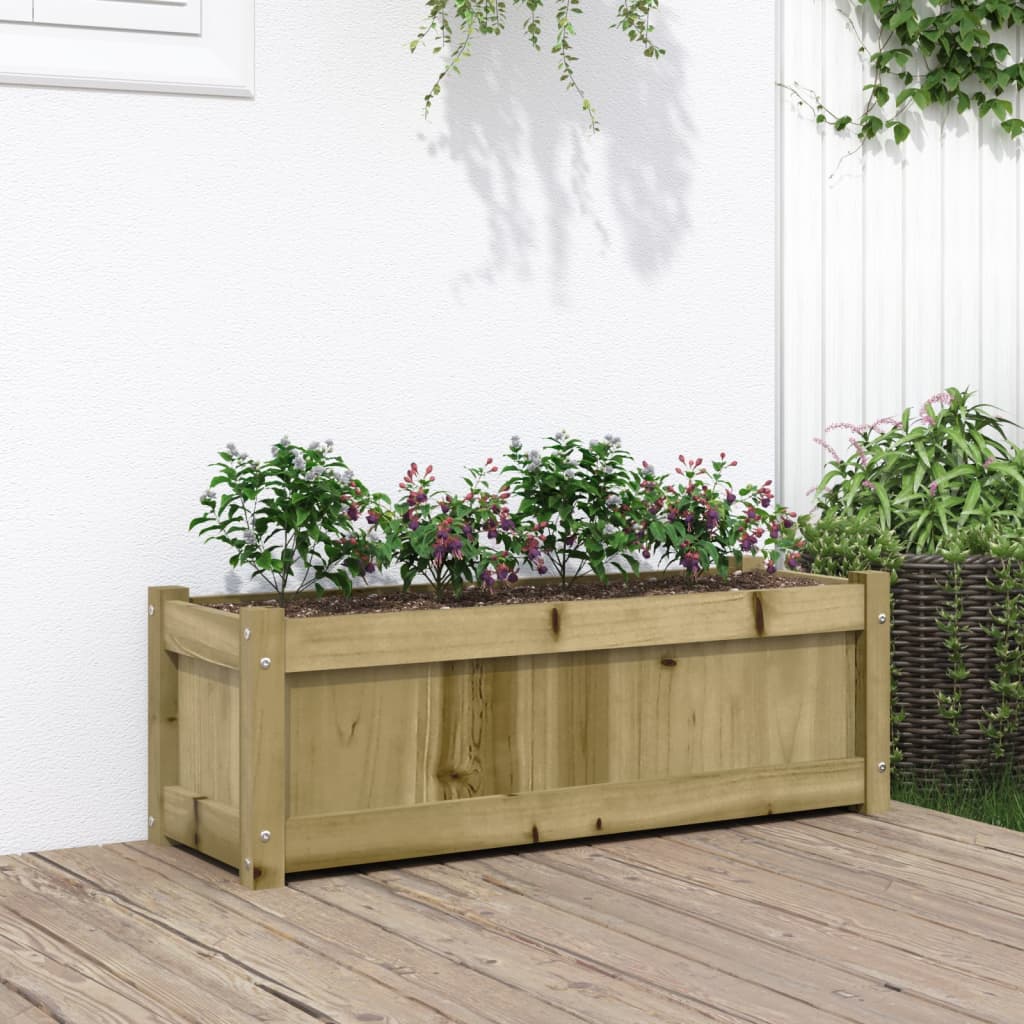 Jardineras De Exterior 2 Unidades Madera Maciza De Pino