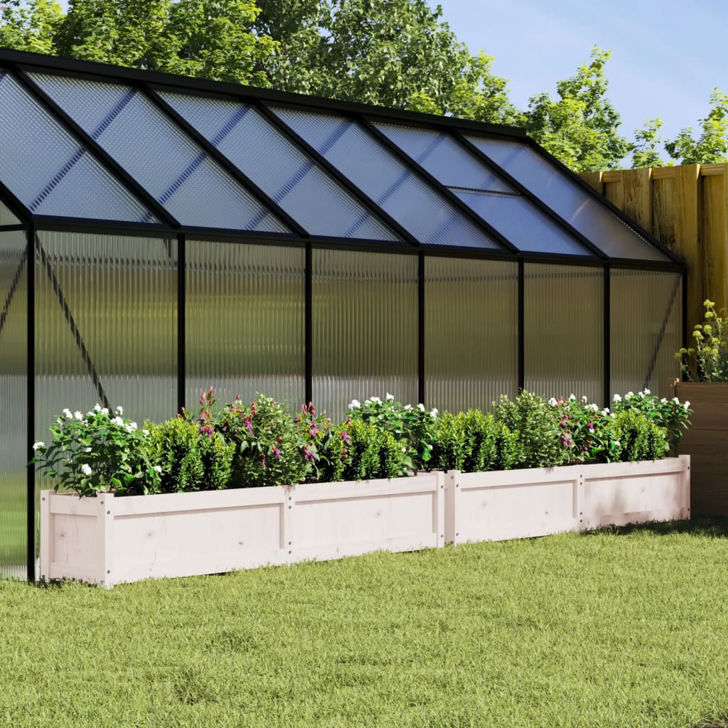 Jardineras De Exterior 2 Uds Madera Maciza De Pino Marrón Cera