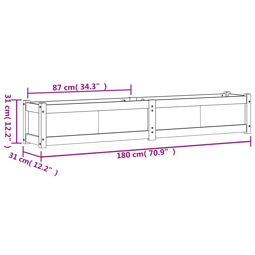 Jardineras De Exterior 2 Uds Madera Maciza De Pino Marrón Cera