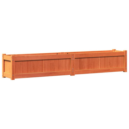Jardineras De Exterior 2 Uds Madera Maciza De Pino Marrón Cera