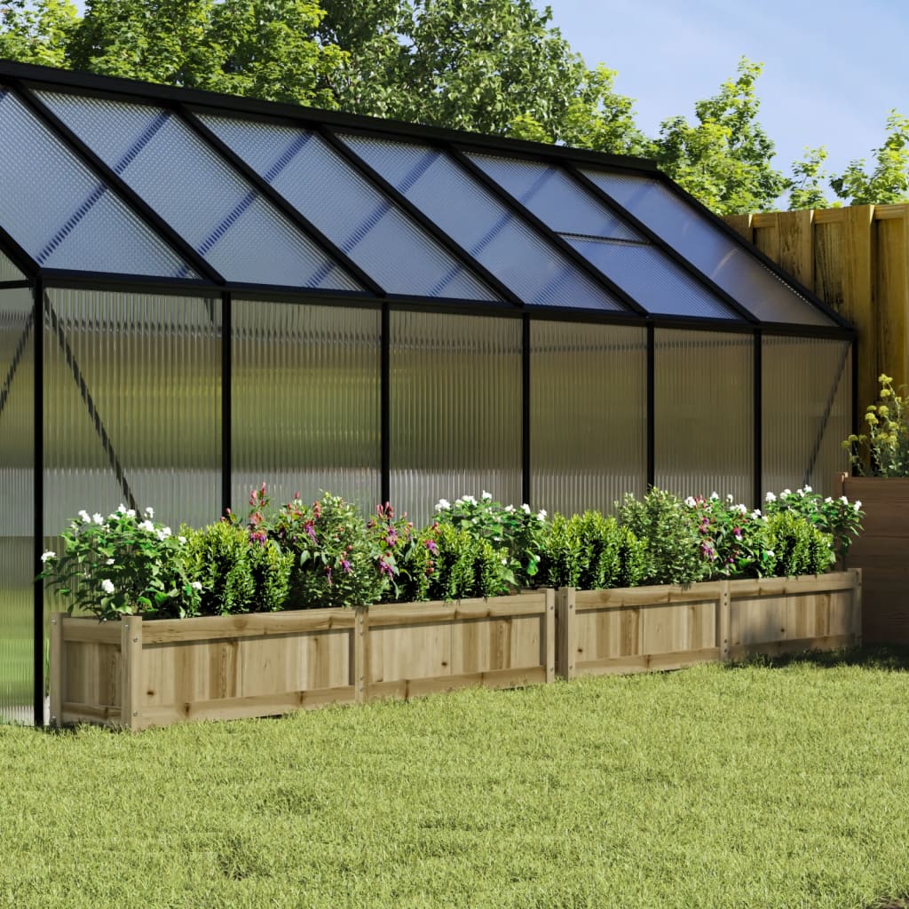 Jardineras De Exterior 2 Uds Madera Maciza De Pino Marrón Cera