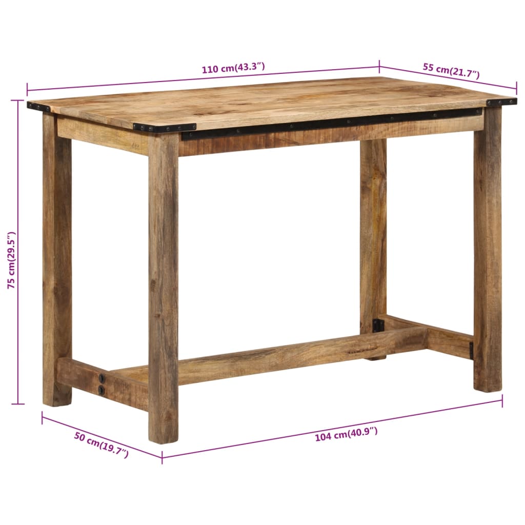 Mesa De Comedor Madera Maciza De Mango