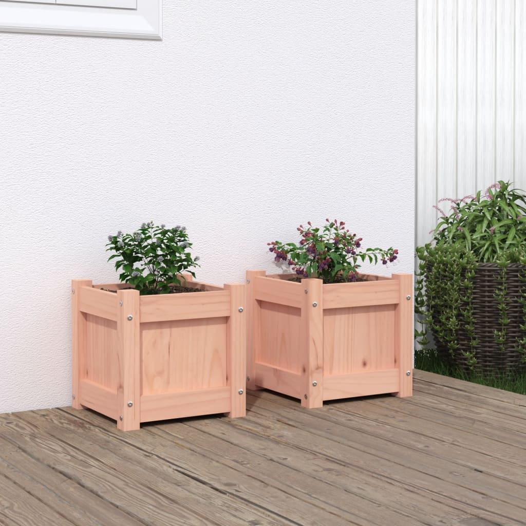 Jardineras De Exterior 2 Unidades Madera Impregnada De Pino
