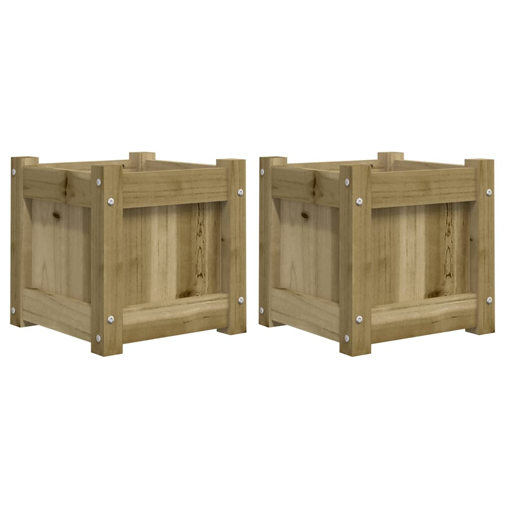 Jardineras De Exterior 2 Unidades Madera Impregnada De Pino