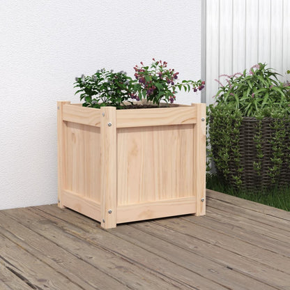 Jardineras De Exterior 2 Uds Madera Maciza De Pino Marrón Cera