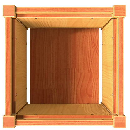 Jardineras De Exterior 2 Uds Madera Maciza De Pino Marrón Cera