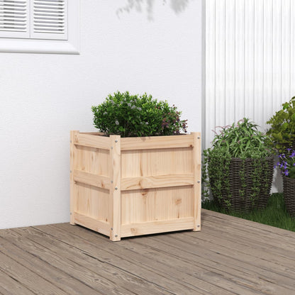 Jardineras De Exterior 2 Uds Madera Maciza De Pino Marrón Cera